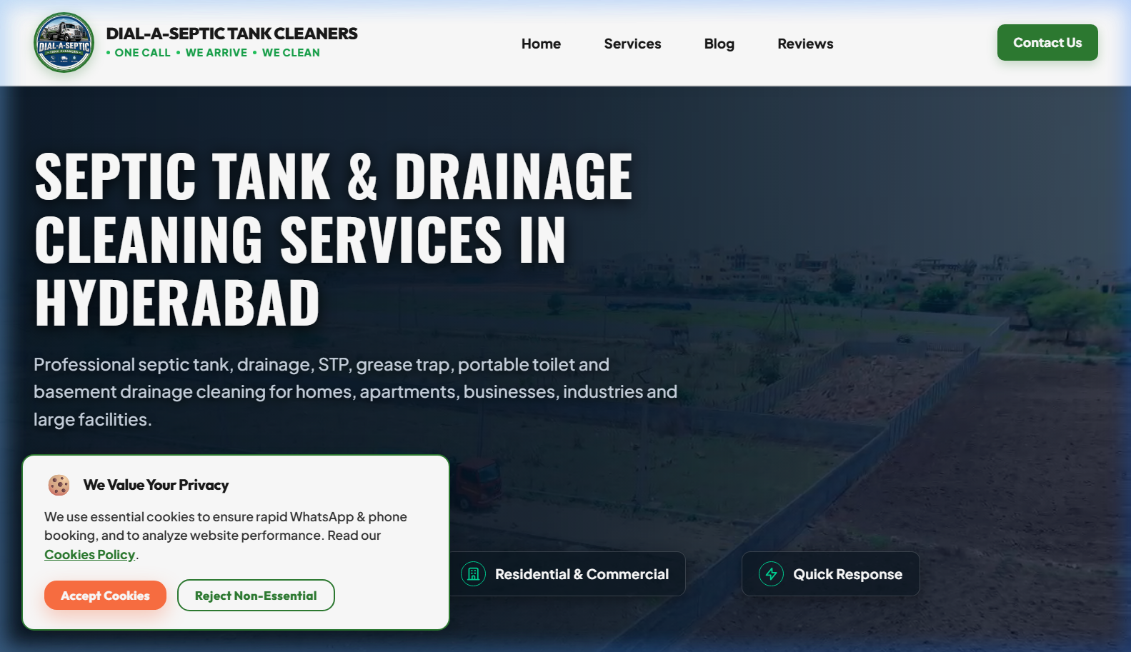 Hyper-fast emergency dispatch portal dominating local search